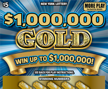 $1,000,000 GOLD New York Lottery Scratch Ticket